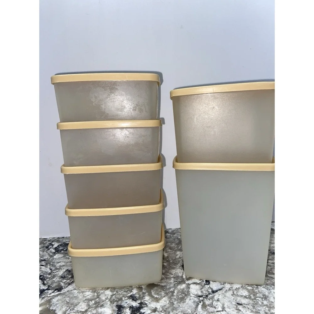 Vintage Tupperware Storage Freezer Containers 7 Bowls With Lids